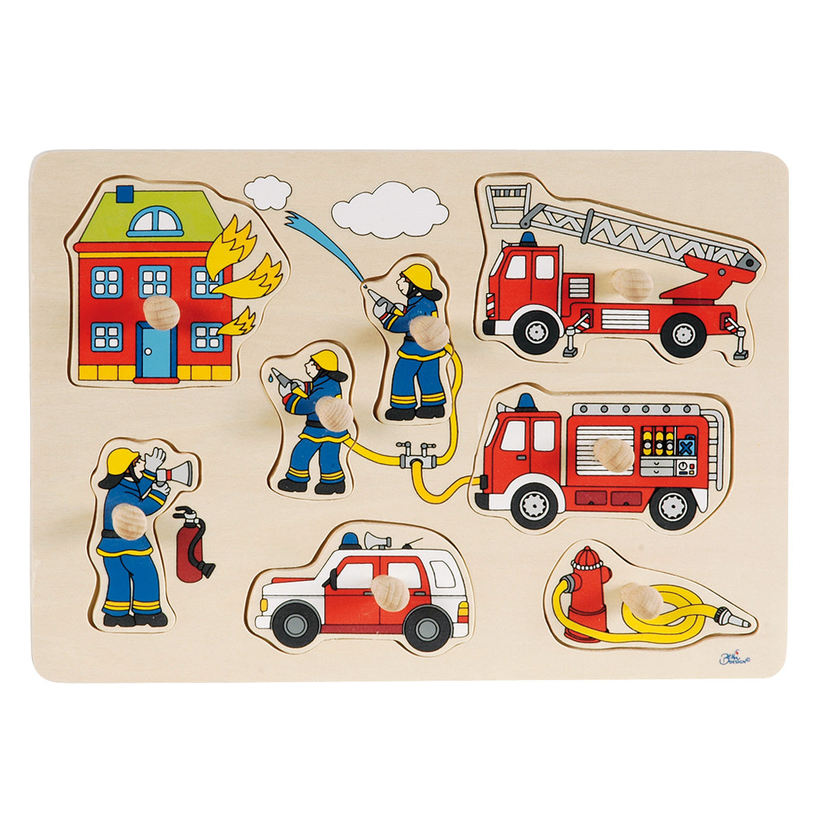 Goki noppenpuzzel brandweer