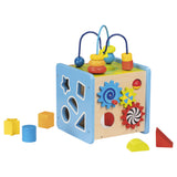 Goki houten activiteitenkubus 32,5 cm