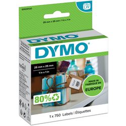 Dymo labeltape s0929120 wit 750 stuks 25x25mm