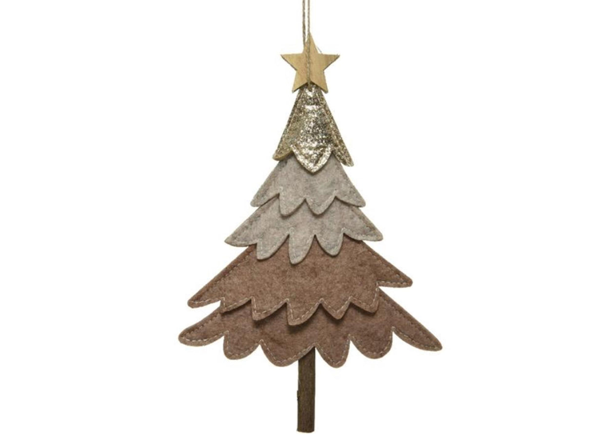 Decoris kersthanger kerstboom vilt 24cm