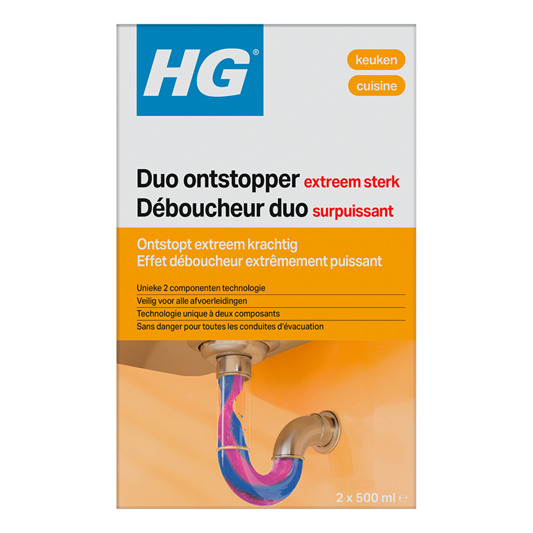 Hg duo ontstopper | afvoerontstopper voor hardnekkige verstoppingen
