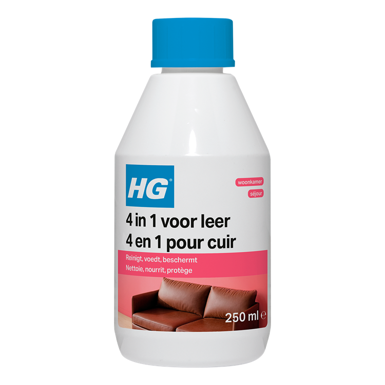 Hg 4 in 1 voor leer - 250ml - beschermt, voedt en reinigt