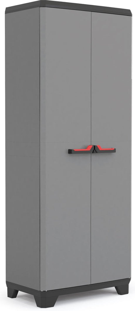 Keter stilo multipurpose hoge kast - 3 halve planken - 68x39x173 cm - donkergrijs zwart