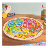 Goki houten puzzel mandala bloemen - 34dlg.