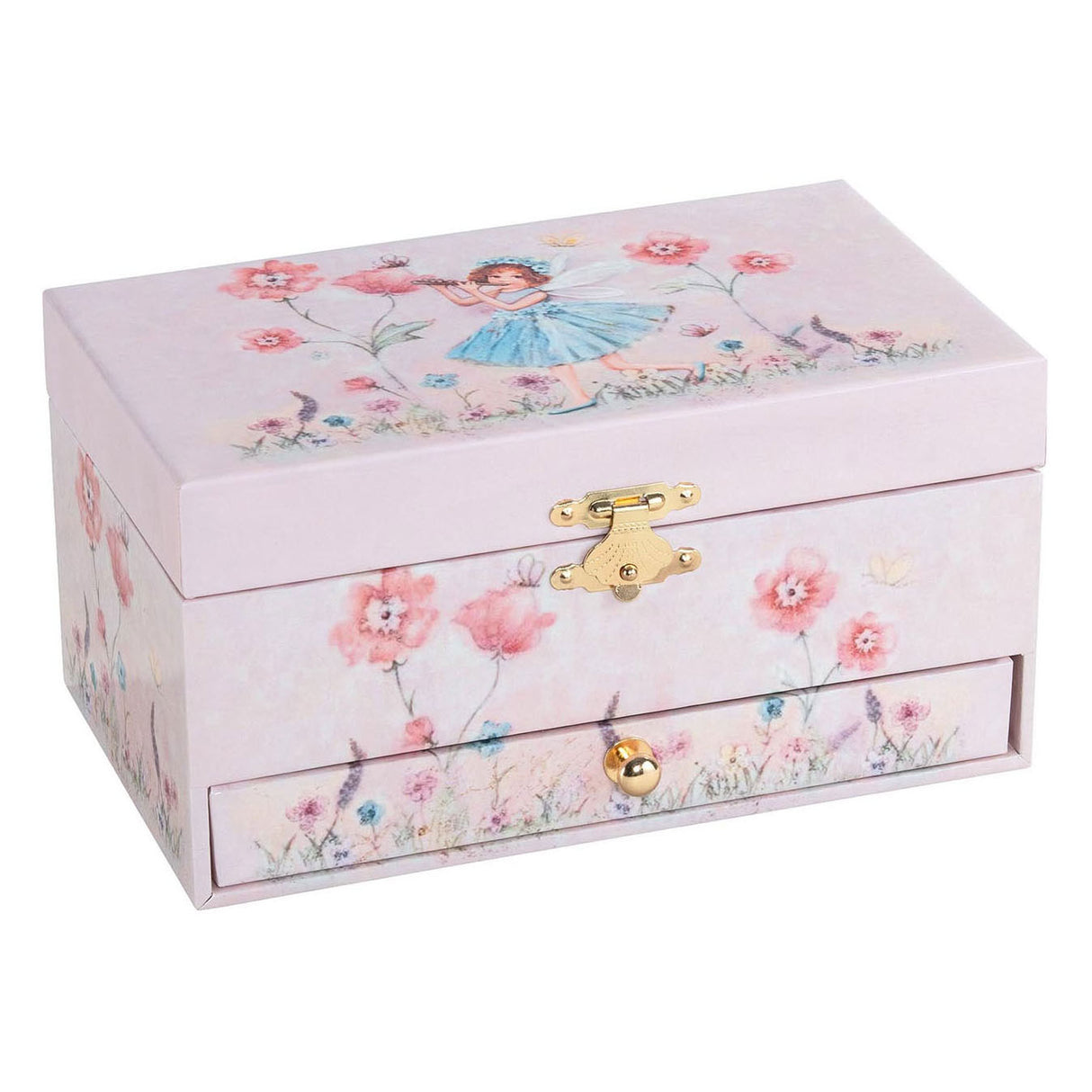 Goki muziekdoos ballerina bloemen roze