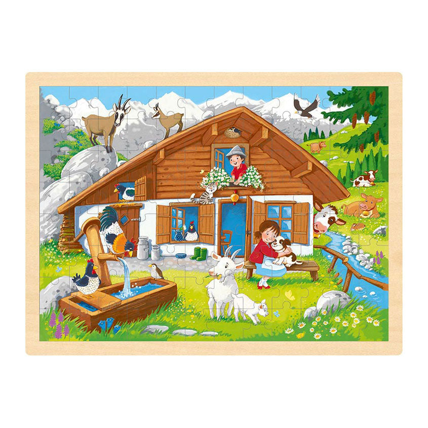 Goki Houten Legpuzzel in de Alpen, 96st.