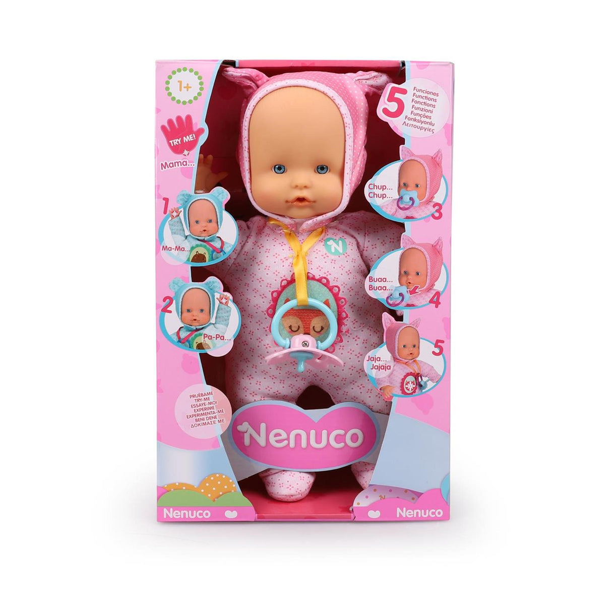Nenuco zachte babypop 30cm met 5 functies