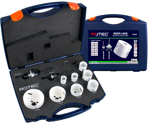Rotec gatzagenset loodgieter quick-lock bim-co 10-delig