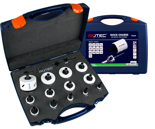 Rotec gatzagenset ''allround'' quick-change bim-co 16-delig