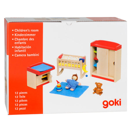 Goki meubeltjes poppenhuismeubeltjes kinderkamer 12-delig