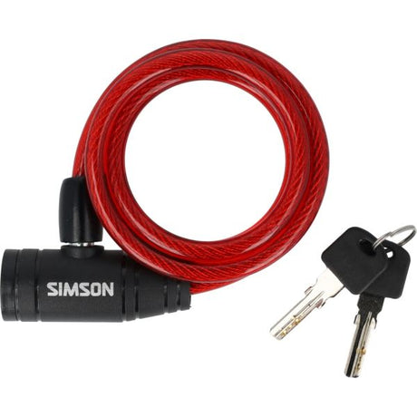 Simson spiraalkabelslot kinder 8mm x 90cm