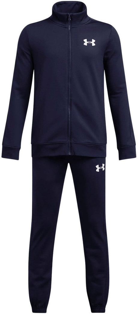 Under armour ua rival knit track suit-blu jongens trainingspak - midnight navy - midnight navy - wit