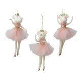 Decoris kersthanger muis polyester 9x4x19,5cm