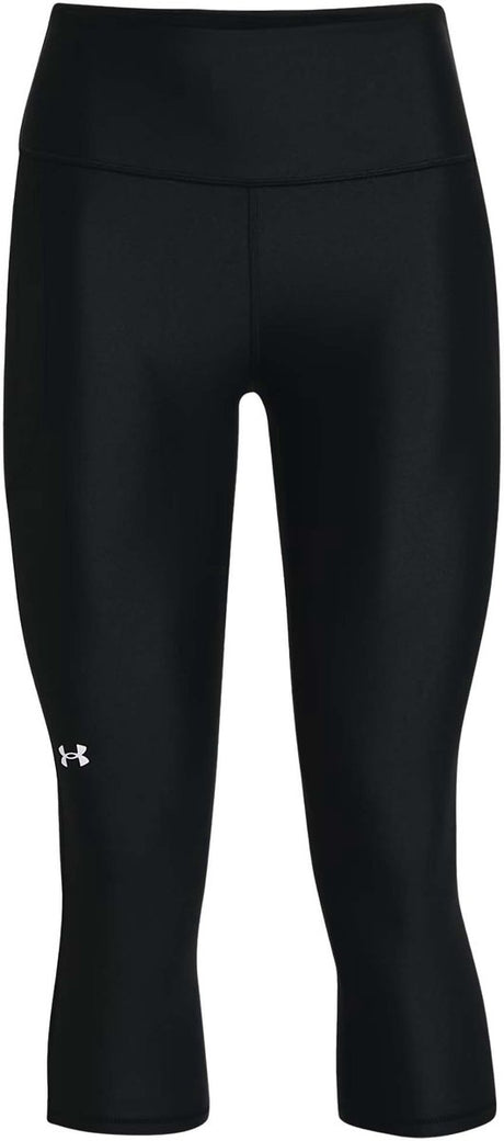 Under armour tech hi capri-blk dames sportbroek - zwart - wit
