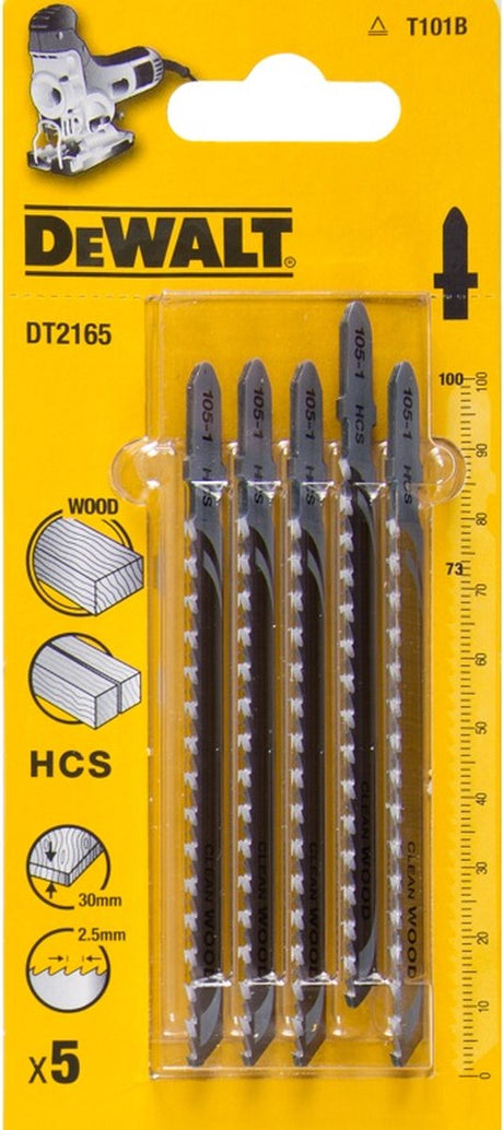 Dewalt dt2165-qz - decoupeerzaagblad - 100mm - hcs - set van 5
