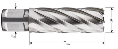 Rotec kernboor hss silver-line 24.0mm sl55 weldon