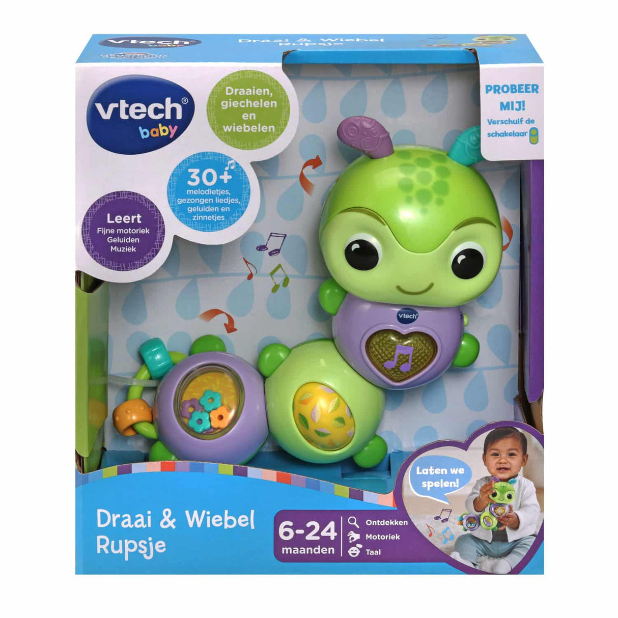 Vtech draai en wiebel rups met licht en geluid