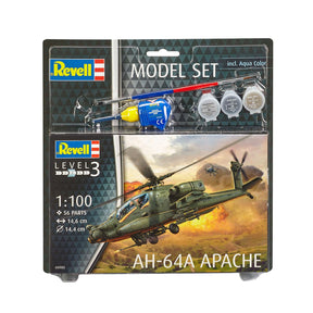 Revell model set - ah-64a apache 56dlg. - incl. basiskleuren verf