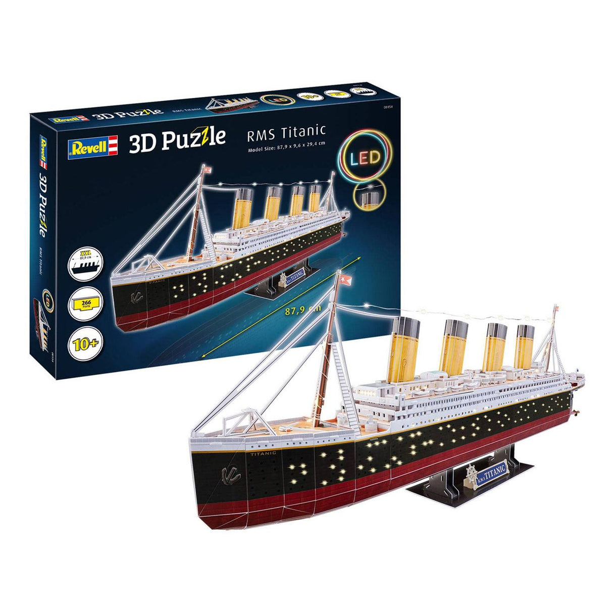 Revell 3d puzzel bouwpakket - rms titanic led edition