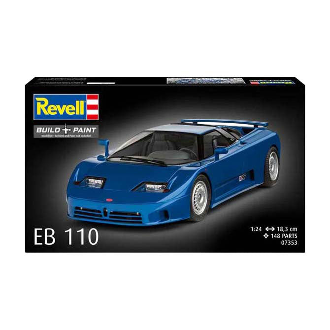 Revell modelbouwpakket auto - 07353 bugatti eb 110 - italiaanse supercar - auto plastic - 1:24 - modelbouw