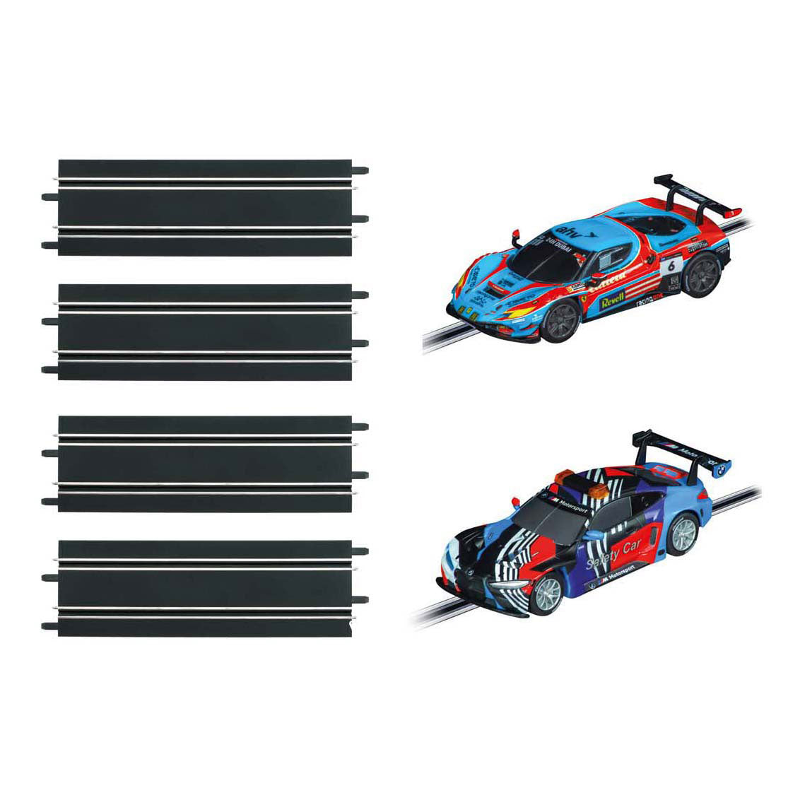 Carrera go!!! gt racer uitbreidingsset 1:43 - bmw m4 gt3 vs. ferrari 296 gt3