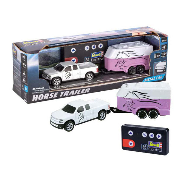 Revell rc 2,4ghz afstandbestuurbare paardentrailer 1:64
