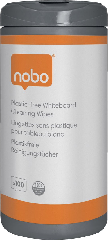 Nobo plasticvrije whiteboardreinigingsdoekjes - 100 stuks