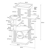 Flamingo kattenmeubel granda 83x73x123 cm grijs
