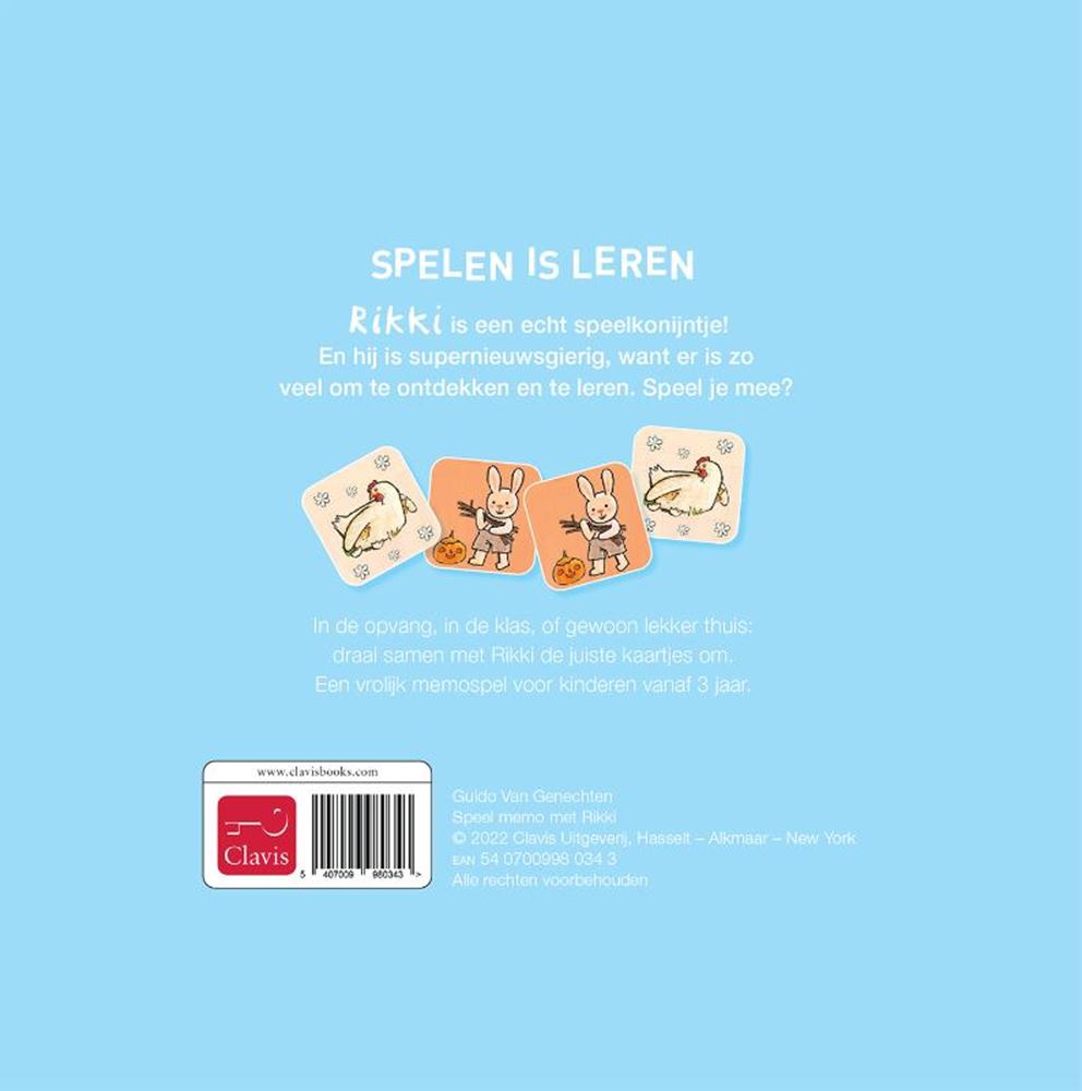 Speel memo met rikki. 3+