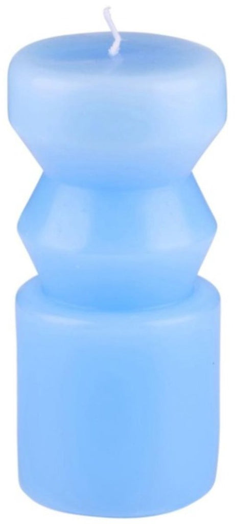Arti casa kaarsen set van 3 - decoratieve kaarsen met modern design - ø6,5 x 14 cm - blauw grijs