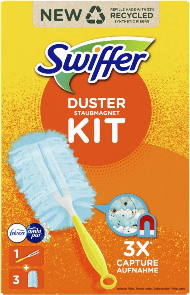 Swiffer swiffer duster stofdoekjes starterkit + 3 navullingen febreze