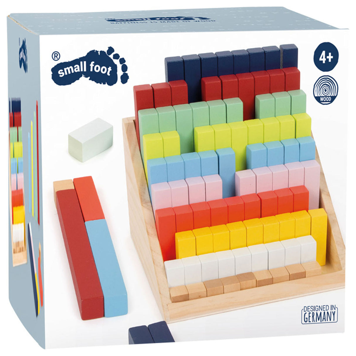 Small foot - houten rekenblokken in box, 100dlg.