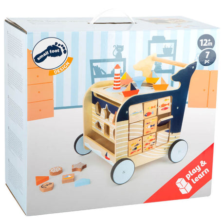 Small Foot Houten Activiteiten Loopwagen Walvis