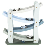 Small foot - houten autobaan blauw met 4 auto's