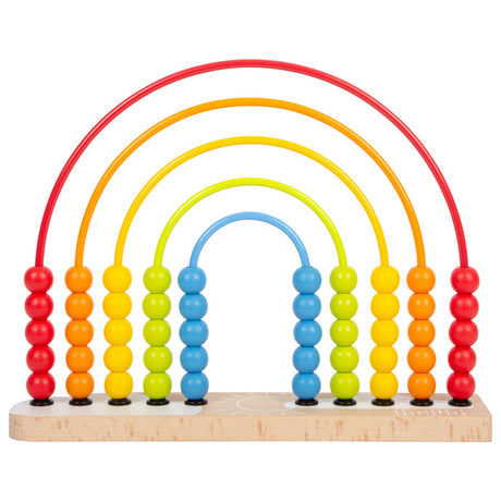 Small foot - houten motoriekspiraal regenboog