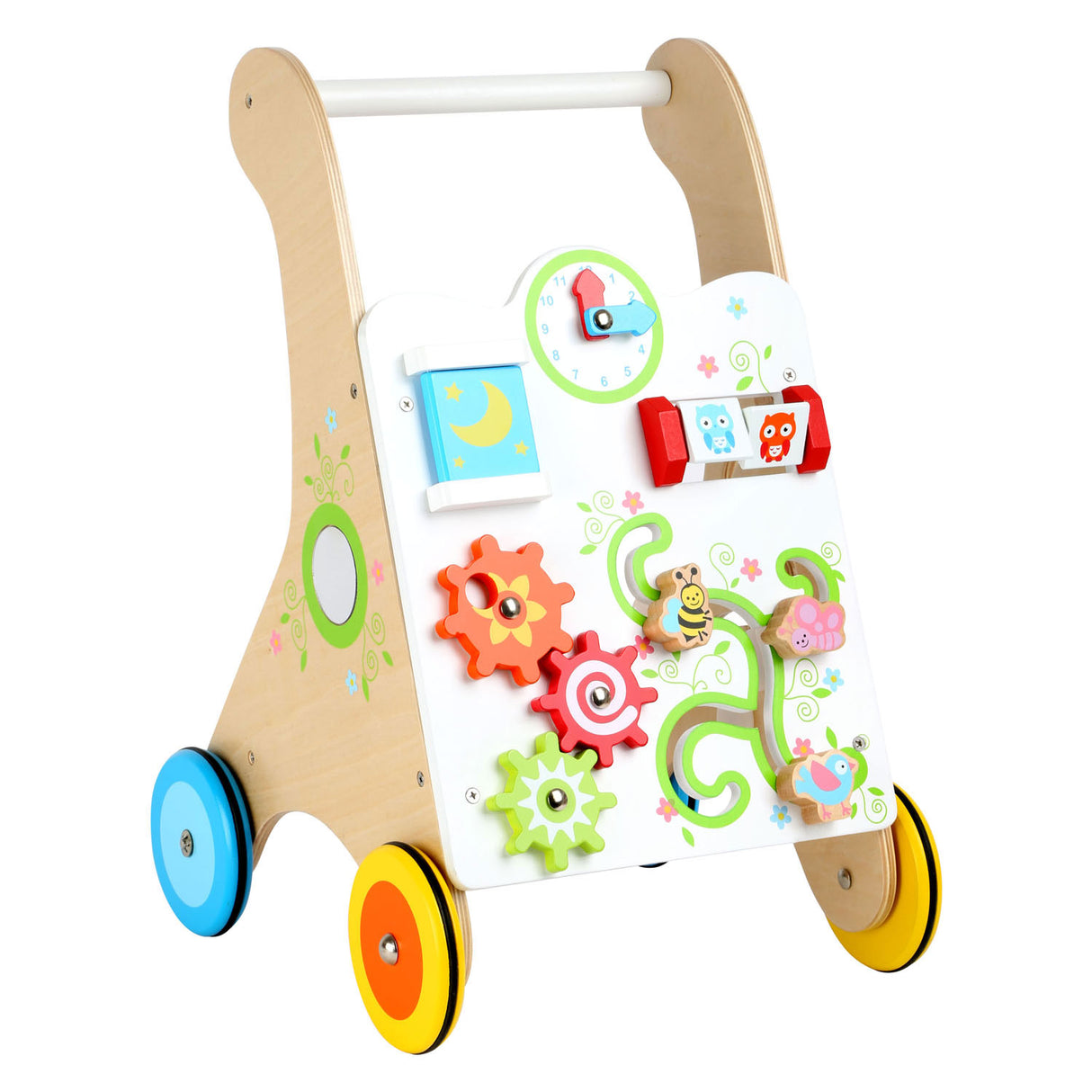 Small Foot Houten Baby Loopwagen Kleurrijk