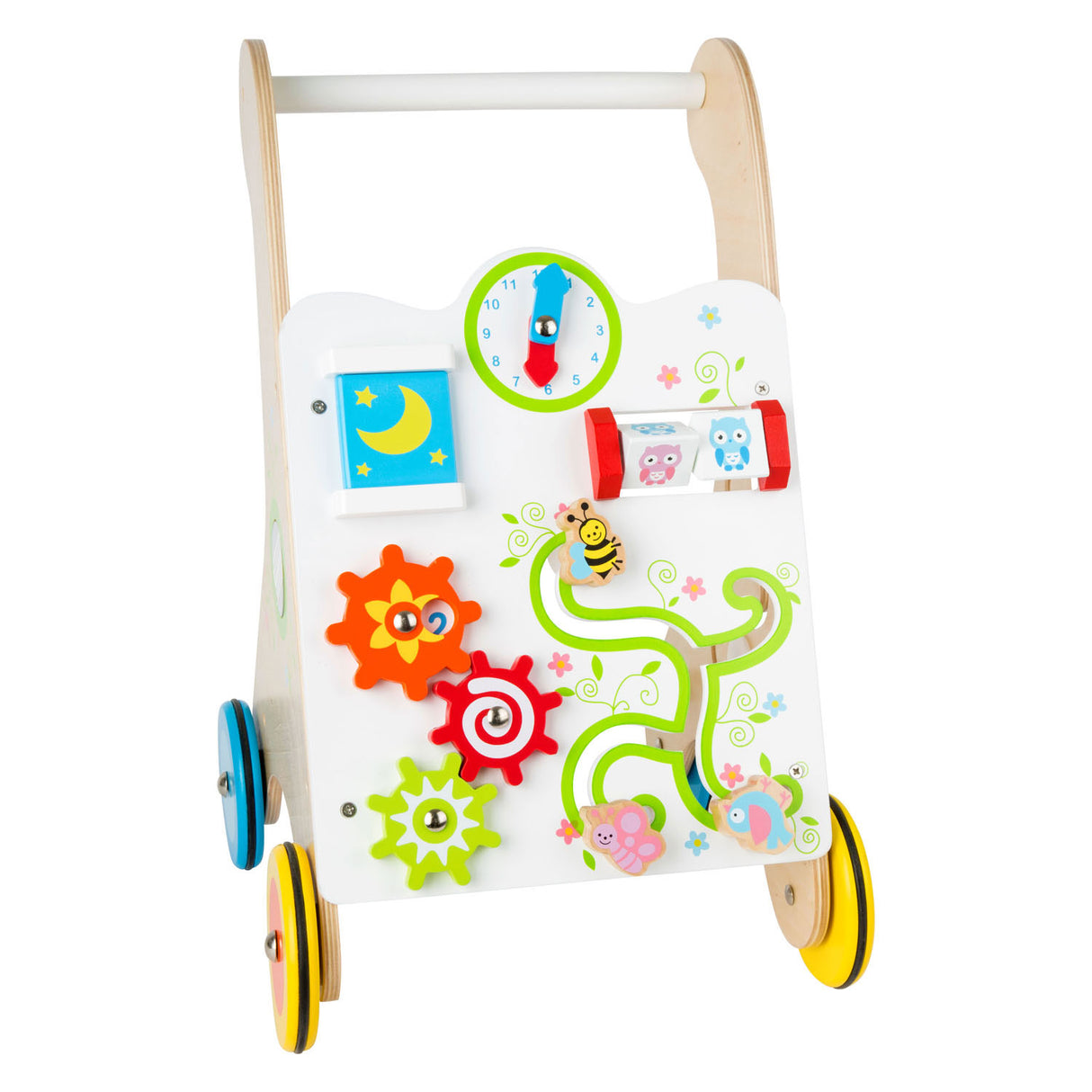 Small Foot Houten Baby Loopwagen Kleurrijk