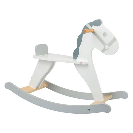 Small foot - houten schommelpaard skandi wit