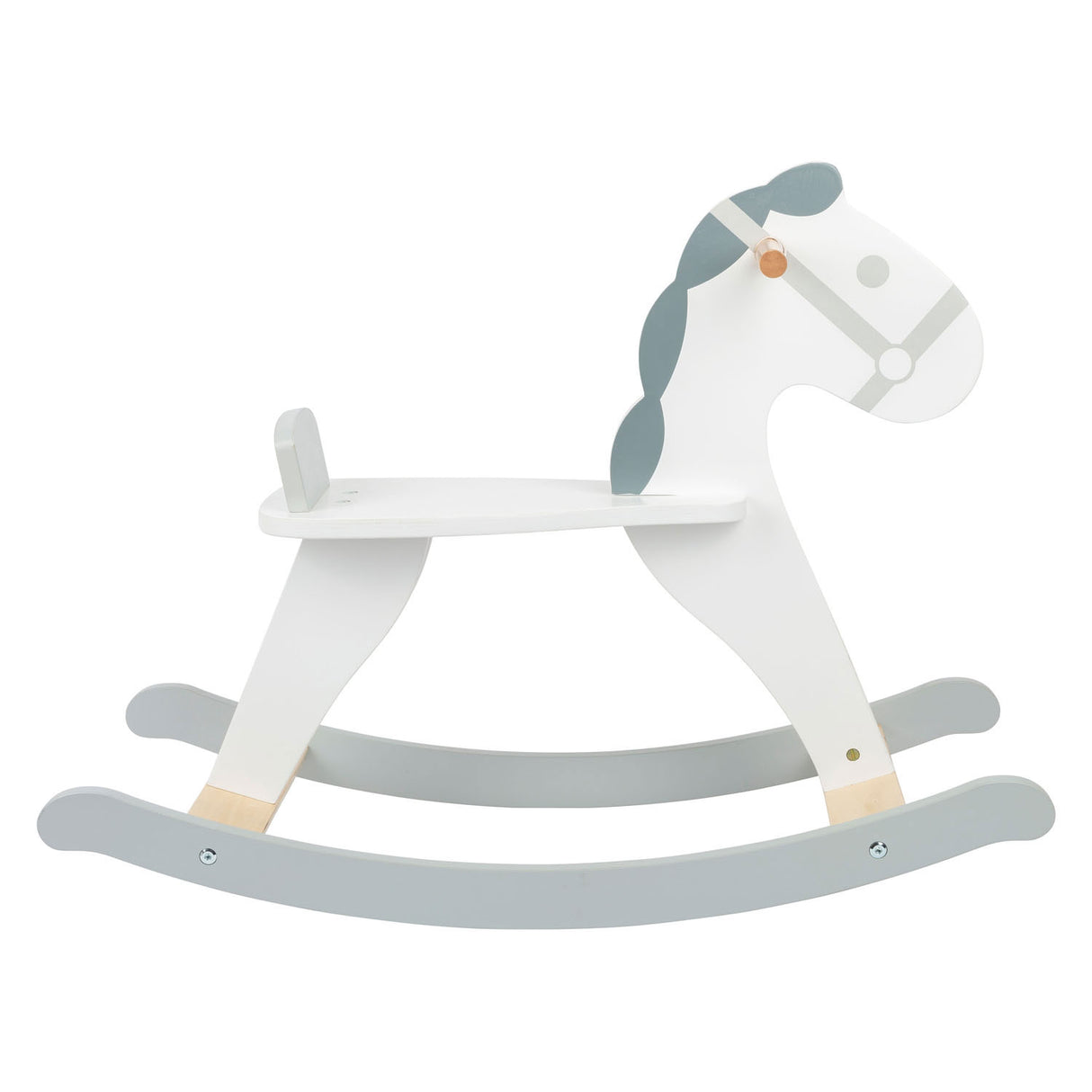 Small foot - houten schommelpaard skandi wit