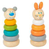 Small Foot Houten Stapeltoren Dier Pastel, 6dlg.