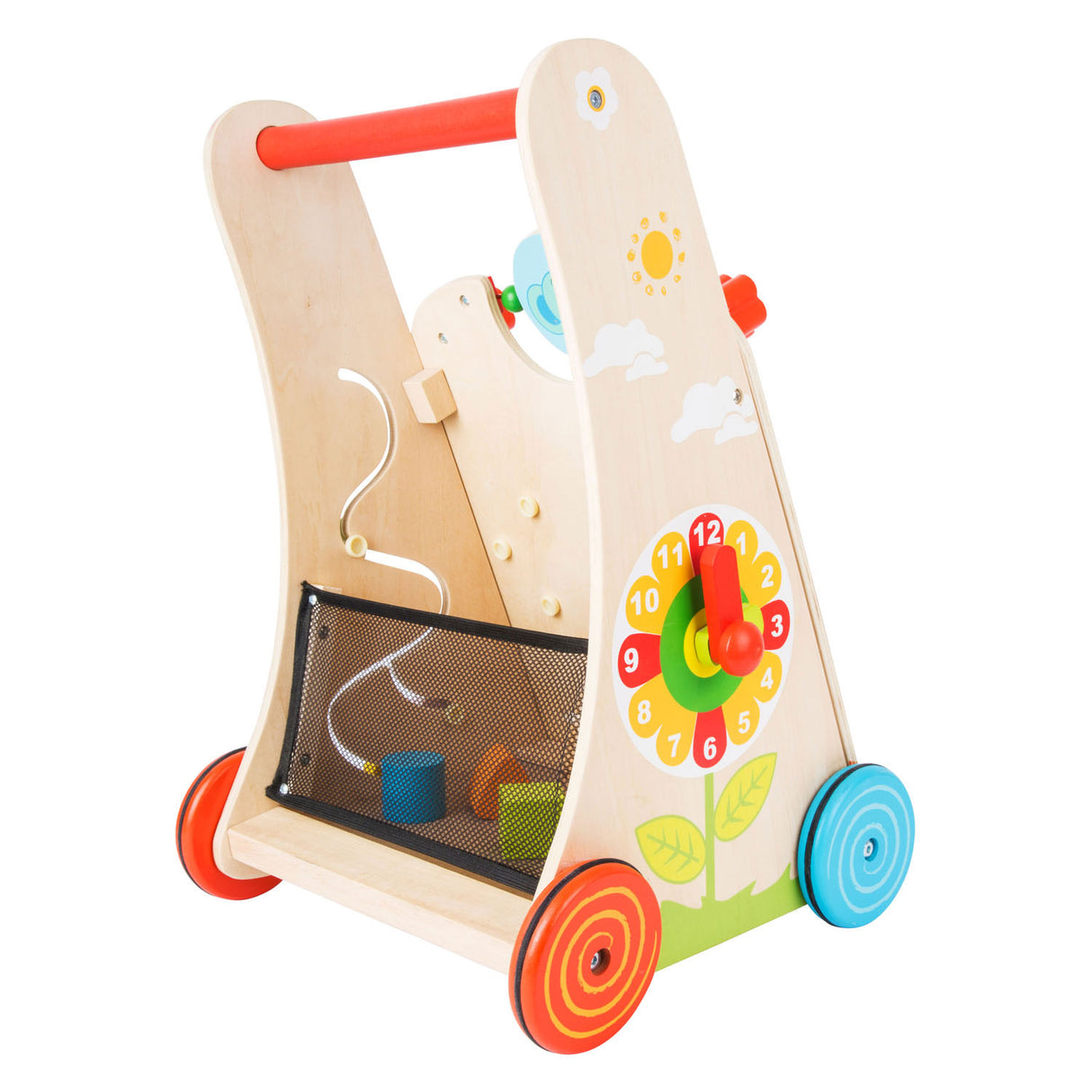 Abi Houten Baby Loopwagen Kleurrijk