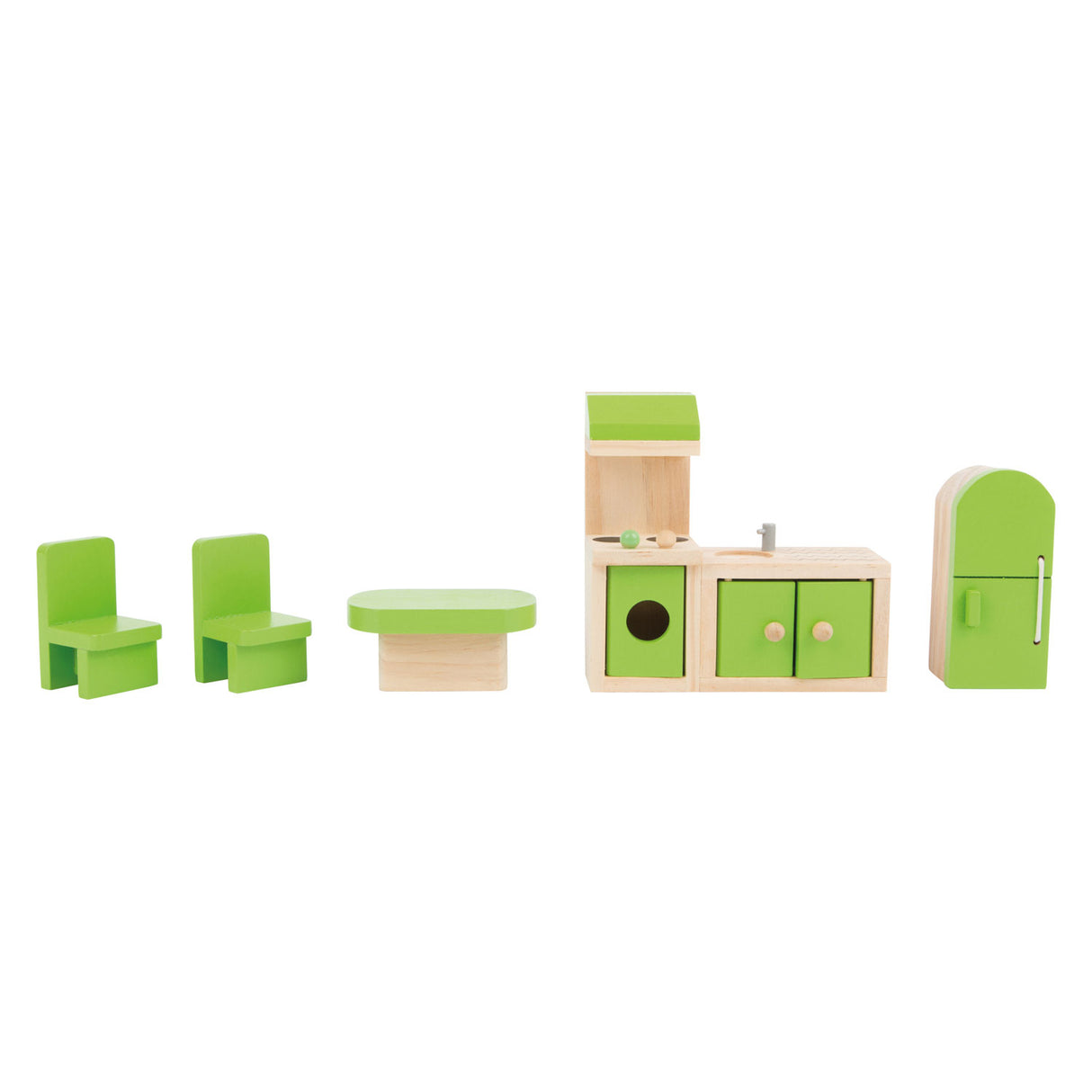 Small foot - houten poppenhuis meubeltjes keuken, 5dlg.