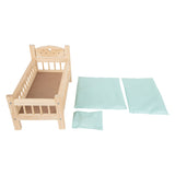 Small Foot Houten Poppenbed Natuurlijk met Beddengoed, 4ldg.