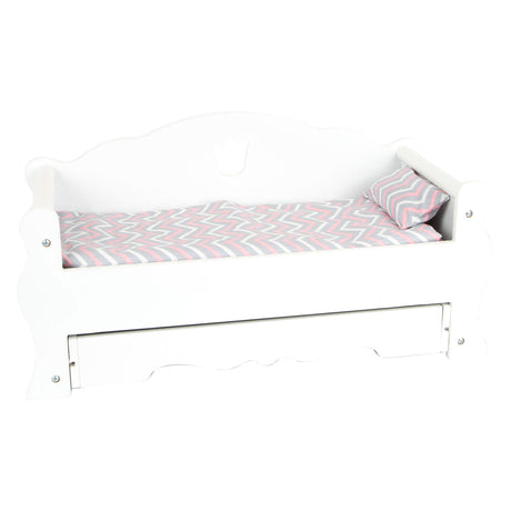 Small foot - houten poppenbed met lade en beddengoed, 4dlg.