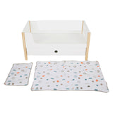 Small foot - houten poppenhoogslaper little button met beddengoed, 6dlg.