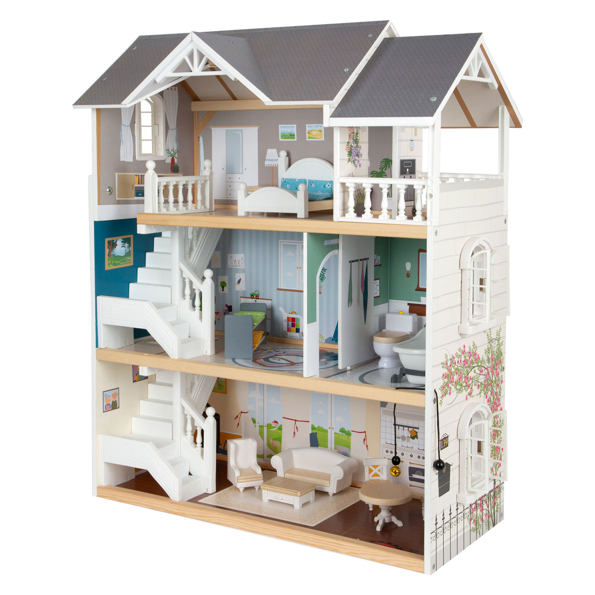 Small Foot Houten Urban Villa Poppenhuis met Accessoires, 13dlg.