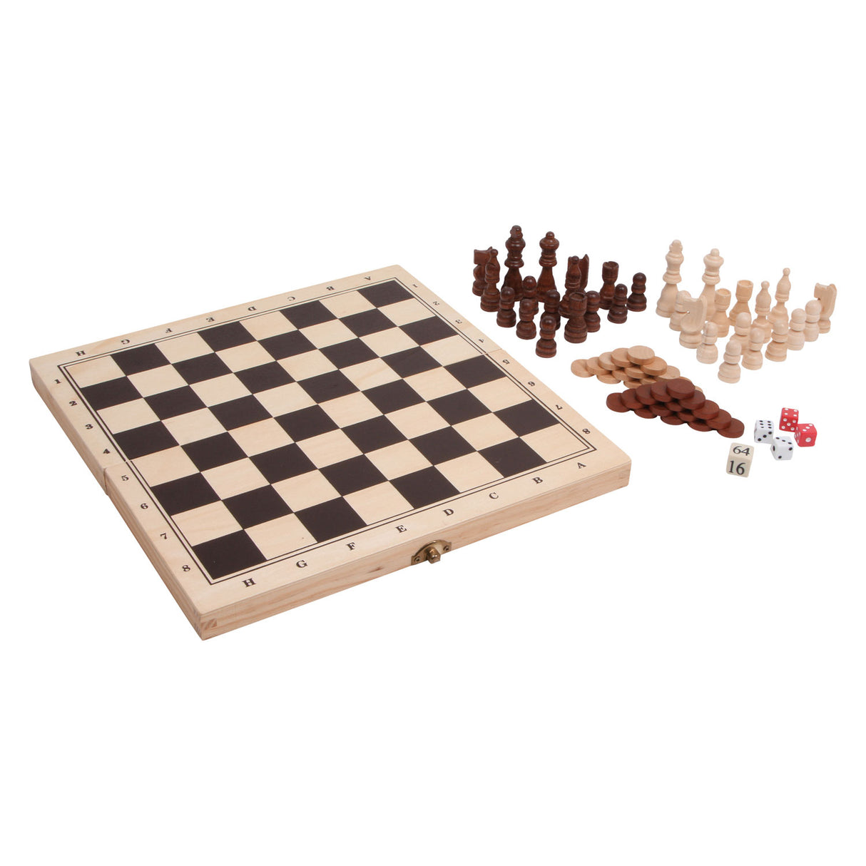 Small Foot Houten Klassieke Spellen 3in1 in Kist