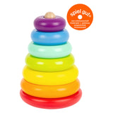 Small foot - houten stapeltoren regenboog, 7dlg.