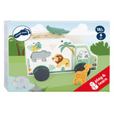 Small foot - houten vormenstoof jeep safari, 6dlg.