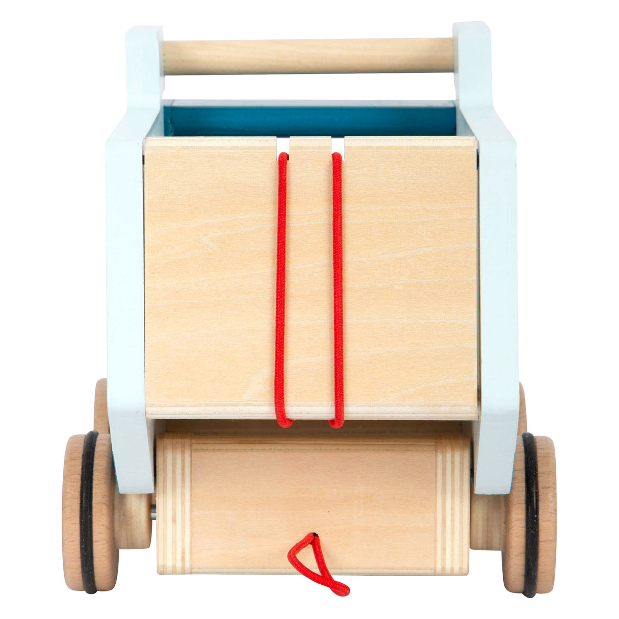 Small foot - houten trekfiguur kiepvrachtwagen